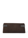 Brunello Cucinelli Essence pouch bag in suede with precious bands