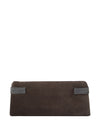 Brunello Cucinelli Essence pouch bag in suede with precious bands