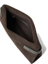 Brunello Cucinelli Essence pouch bag in suede with precious bands