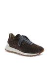 Brunello Cucinelli Suede runners with shiny tab