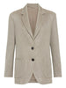 Brunello Cucinelli Sparkling cotton and viscose English rib knit blazer with monili