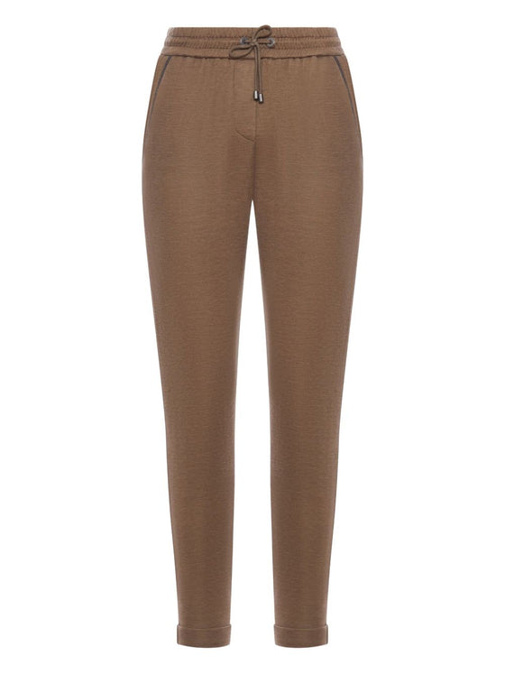 Brunello Cucinelli Cotton And Silk Blend Trousers
