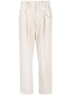 Brunello Cucinelli Elasticated straight-leg trousers
