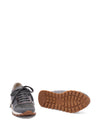 Brunello Cucinelli Virgin wool flannel and lamé calfskin runners