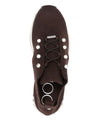 Jimmy Choo Veles Cashmere Melange Knit Trainers with Pearl Buttons