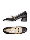 Jimmy Choo Elisa 45 Nappa and Patent Leather Pumps