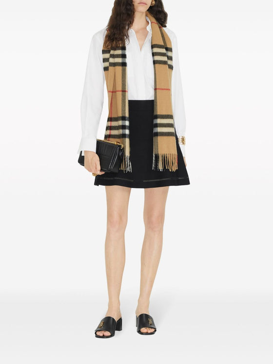 Burberry Check cashmere scarf