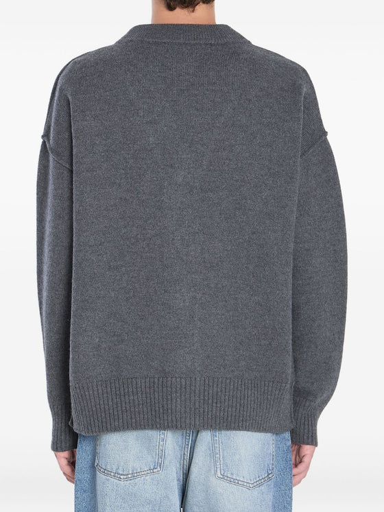 Ami Paris Sweaters Grey