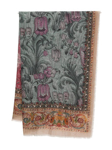  Pierre Louis Mascia Printed cashmere scarf