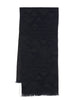 Emporio Armani Allover logo wool scarf