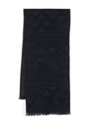 Emporio Armani Allover logo wool scarf