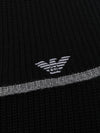 Emporio Armani ribbed knit embroidered logo scarf & beanie set