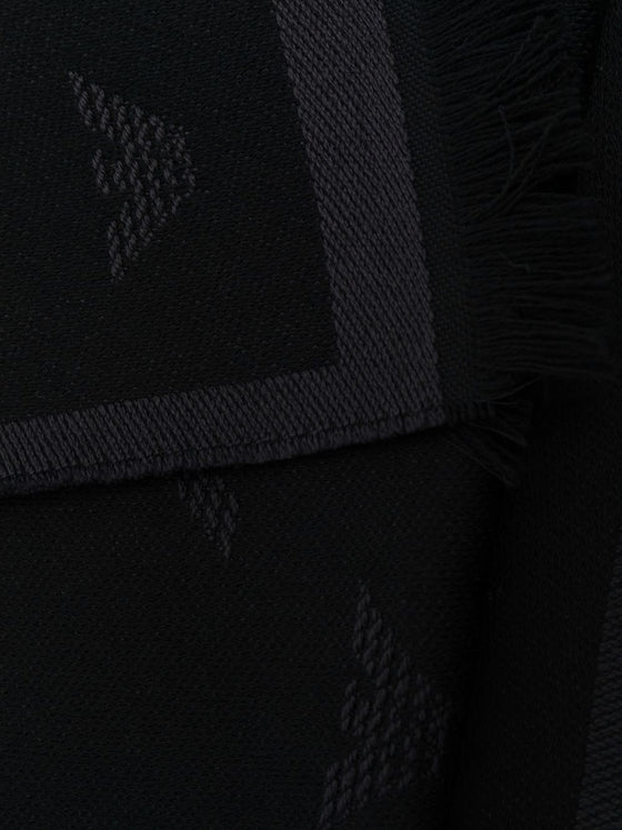 Emporio Armani Allover logo wool scarf
