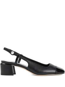  Jimmy Choo Elisa Sling Back 45 Patent and Nappa Leather Pumps