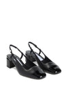 Jimmy Choo Elisa Sling Back 45 Patent and Nappa Leather Pumps