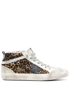  Golden Goose Mid Star Leo ponyskin shoe with star and comma