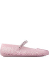 Jimmy Choo The Jelly Ballerina Flats with Crystal Embellishment