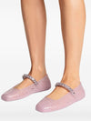 Jimmy Choo The Jelly Ballerina Flats with Crystal Embellishment