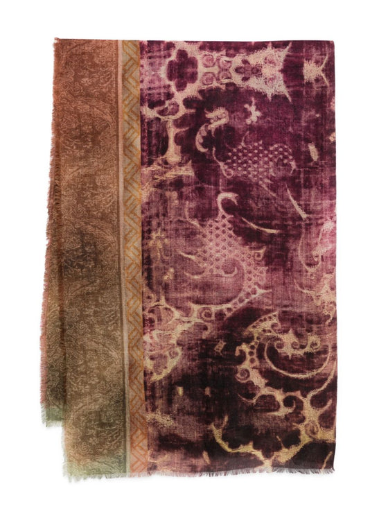 Pierre Louis Mascia Printed cashmere scarf