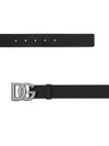 Dolce & Gabbana Calfskin belt with crossed DG logo buckle