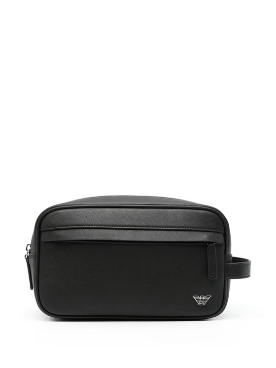 Emporio Armani logo-plaque wash bag