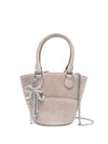 Self-Portrait Suede Charm Tote Bag