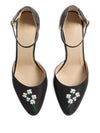 Valentino Garavani Hi Dolly Pumps In Fabric With Floral Embroidery 105mm