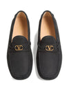 Valentino Garavani Fastaway Driver Moccasin In Deer Suede