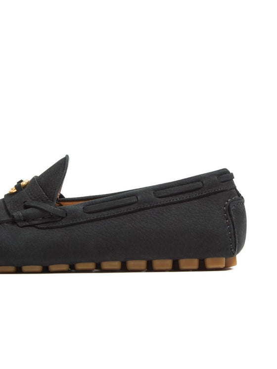 Valentino Garavani Fastaway Driver Moccasin In Deer Suede