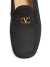 Valentino Garavani Fastaway Driver Moccasin In Deer Suede