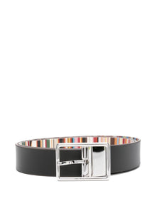  Paul Smith Leather Reversible 'Signature Stripe' Cut-To-Fit Belt
