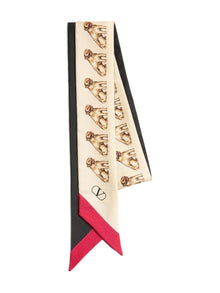  Valentino Garavani Scarf Bandeaux Petit Charles In Silk