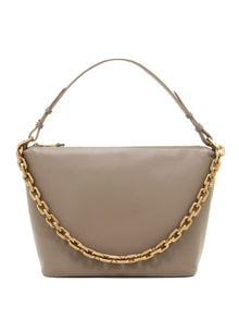  Emporio Armani Medium leather hobo bag with chain