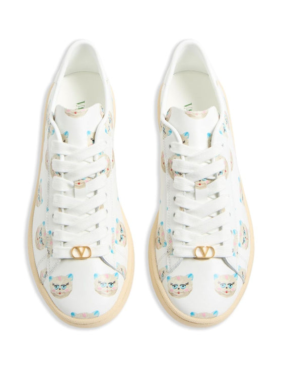 Valentino Garavani Le Chat De La Maison Royco Sneaker In Nappa Calfskin