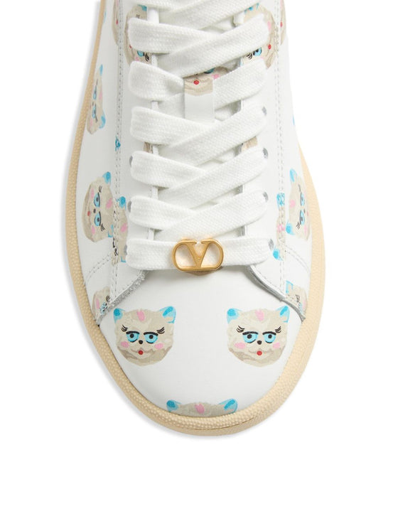 Valentino Garavani Le Chat De La Maison Royco Sneaker In Nappa Calfskin