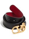 Valentino Garavani Vlogo Signature Reversible Belt In Shiny Calfskin 20mm