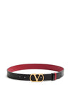Valentino Garavani Vlogo Signature Reversible Belt In Shiny Calfskin 20mm