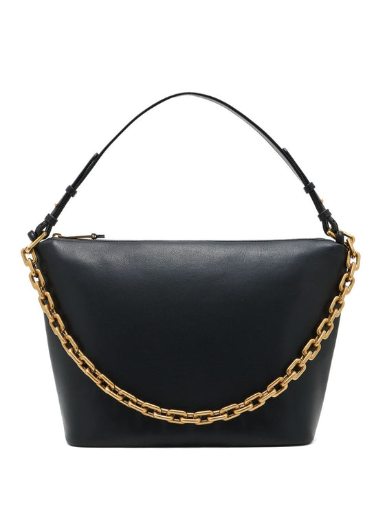 Emporio Armani Medium leather hobo bag with chain