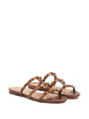 Valentino Garavani Rockstud Low Slide Sandal in Laminated Nappa Leather