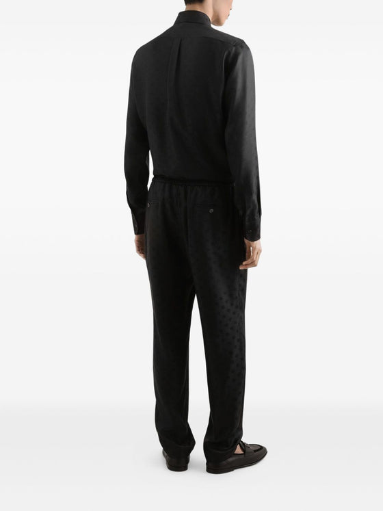 Dolce & Gabbana DG logo martini jacquard shirt