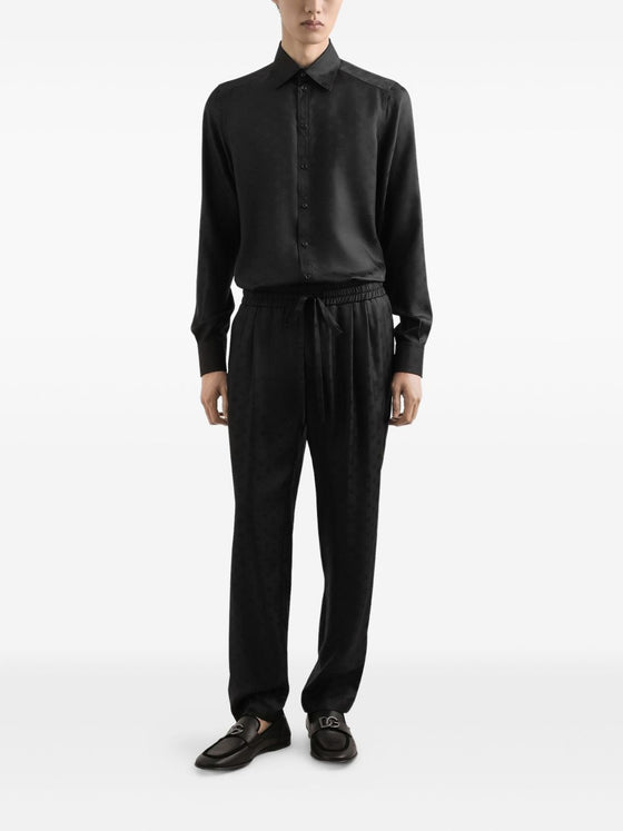 Dolce & Gabbana DG logo martini jacquard shirt