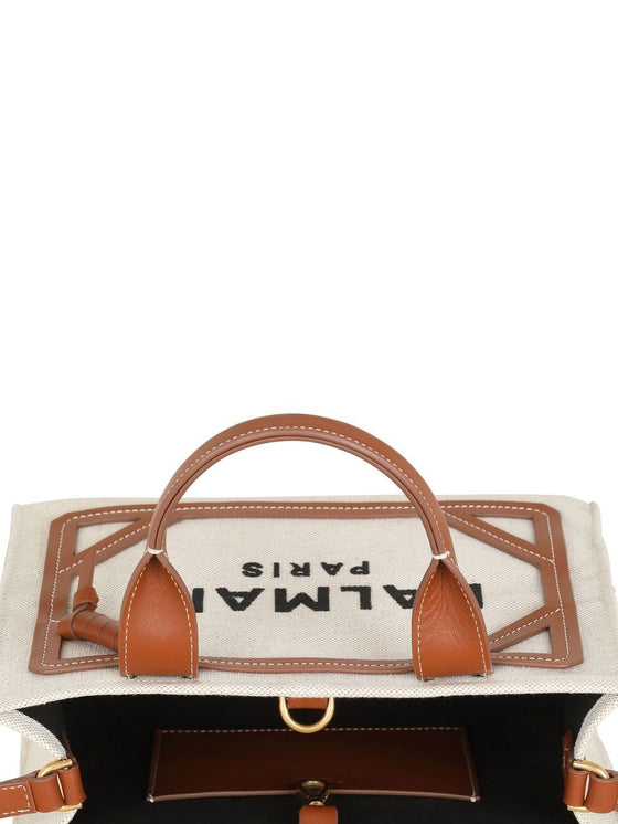 Balmain B-Army small canvas tote