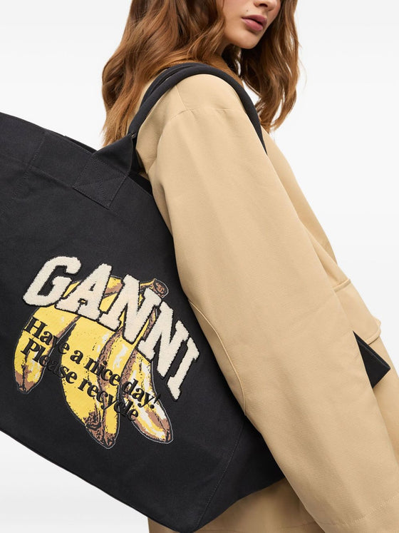 Ganni Organic cotton XXL tote bag
