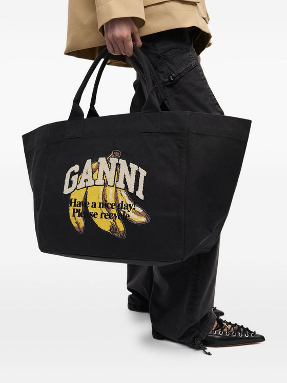 Ganni Organic cotton XXL tote bag