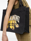 Ganni Organic cotton large tote bag
