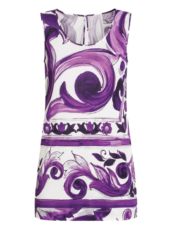 Dolce & Gabbana Maiolica print tank top