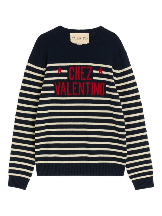 Valentino Wool Sweater with Jacquard Pattern Chez Valentino