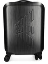 Emporio Armani ABS carry-on bag with oversized embossed eagle