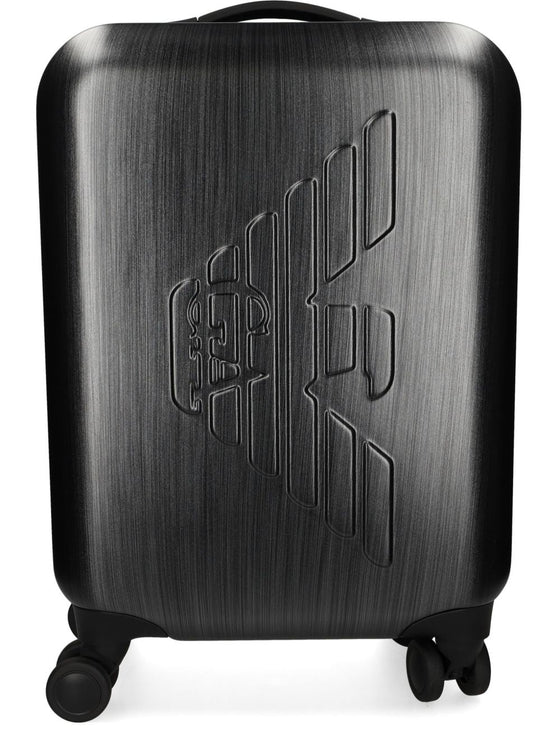 Emporio Armani ABS carry-on bag with oversized embossed eagle