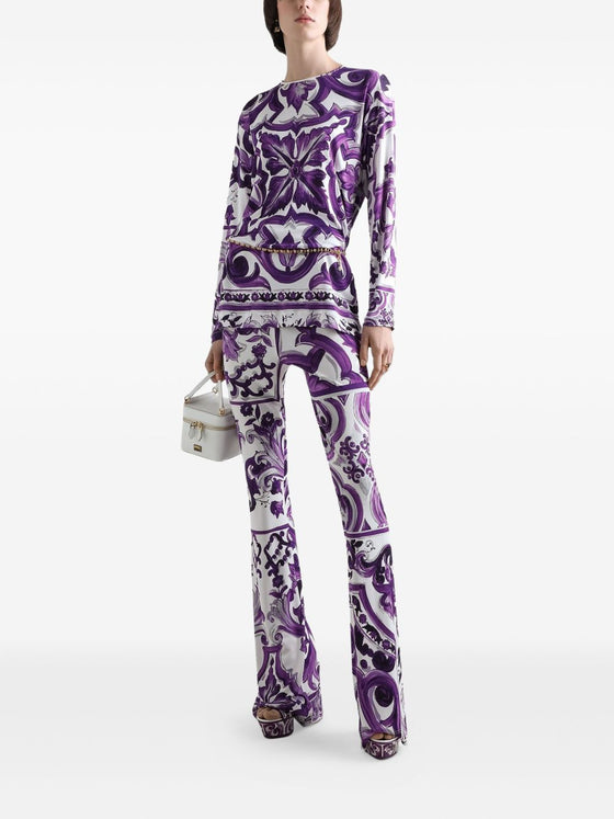 Dolce & Gabbana Maiolica print trousers